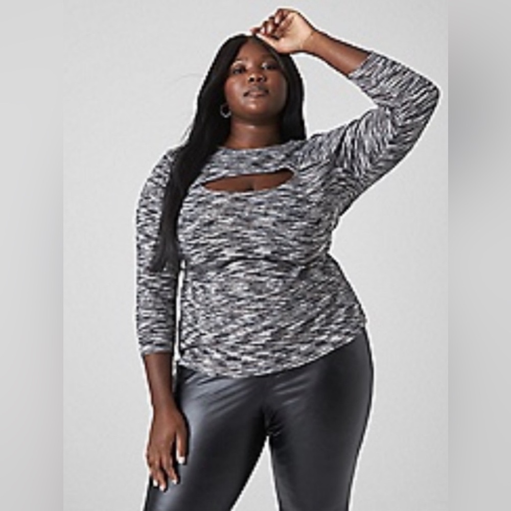 Long Sleeve Crew Neck Cut-Out Pullover
